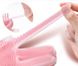Силиконовые перчатки для мытья посуды розовые (4464) фото 5 из 6